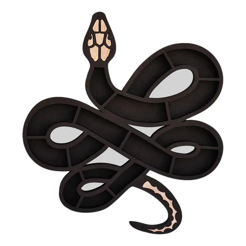 Bring Magic & Mystery to Your Space with Our Wooden Snake Wall Decor 🐍✨
